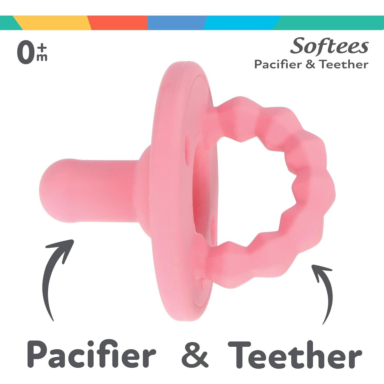 Chupete y Mordedor de Silicona Nuby Softees - 5 Unidades 0+ Meses