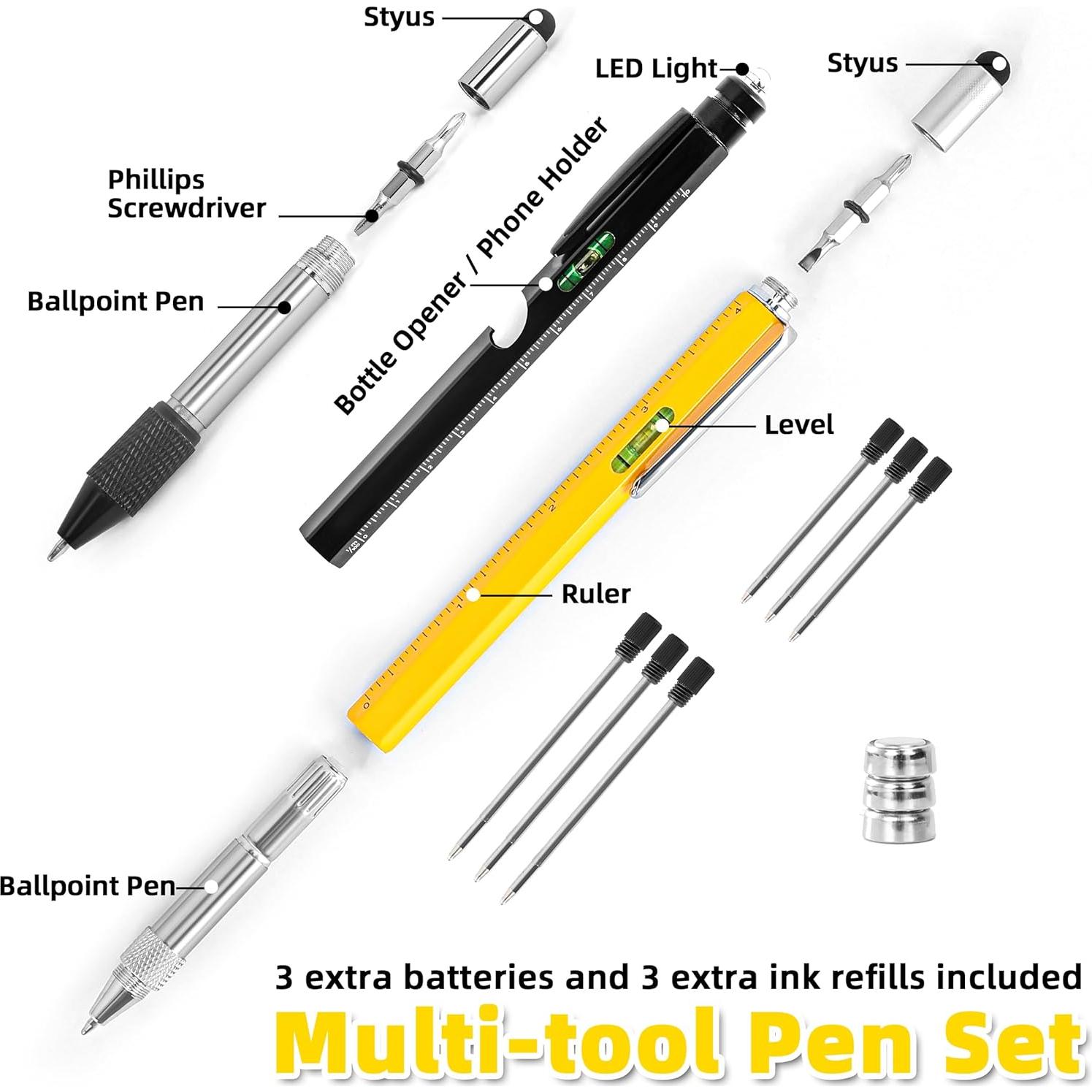 Bolígrafo Multiherramienta DAIKOYE 10 en 1 Regalo Papá