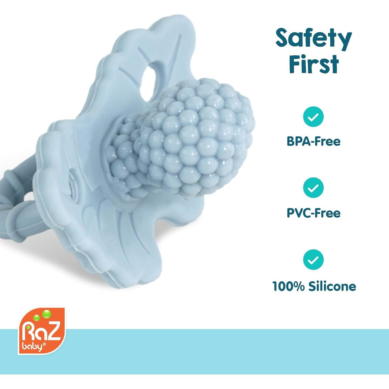 Chupete RaZbaby Cachorro RaZberry para Dentición - Silicona BPA Free