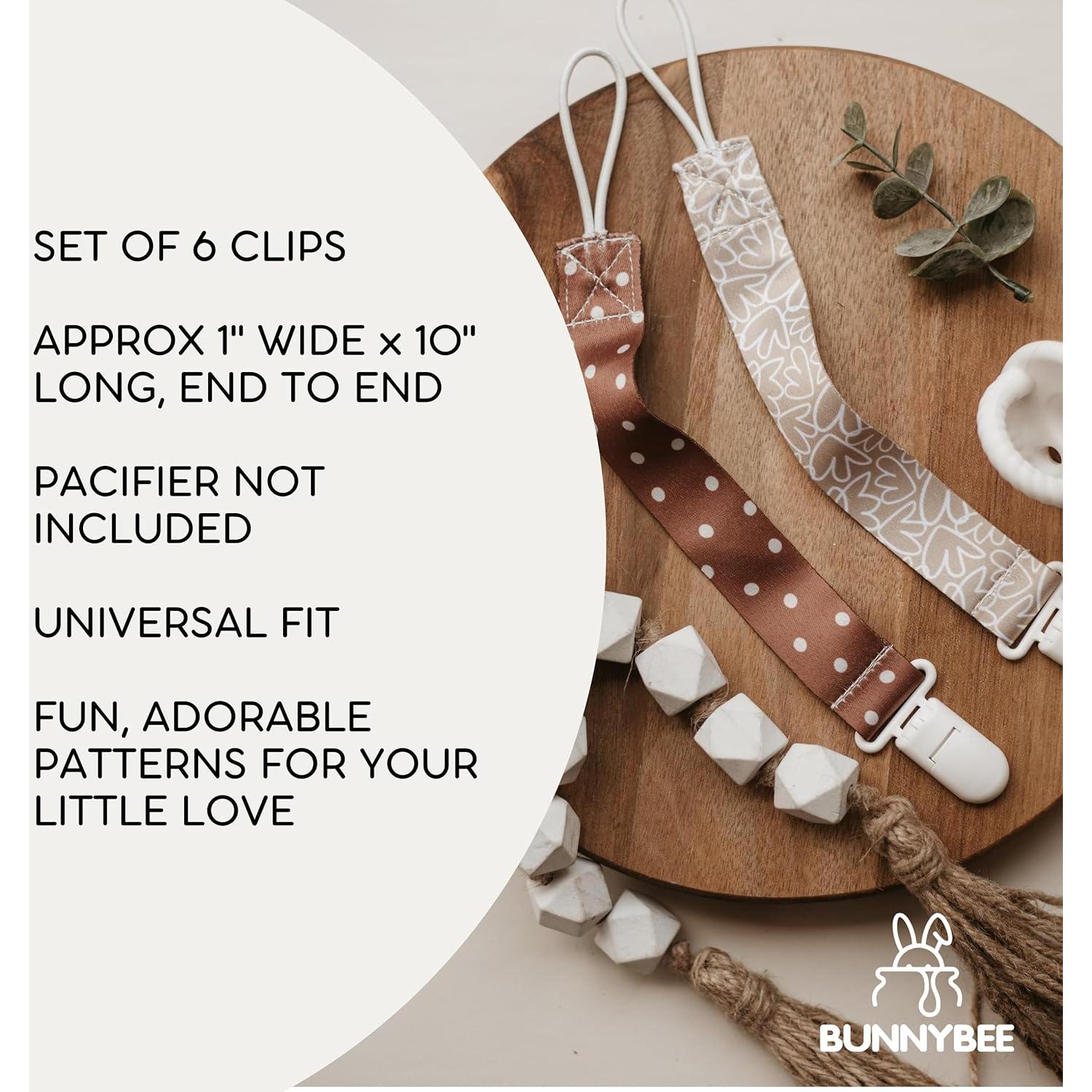 Juego de Clips para Chupete BUNNYBEE - 6 Unidades Unisex