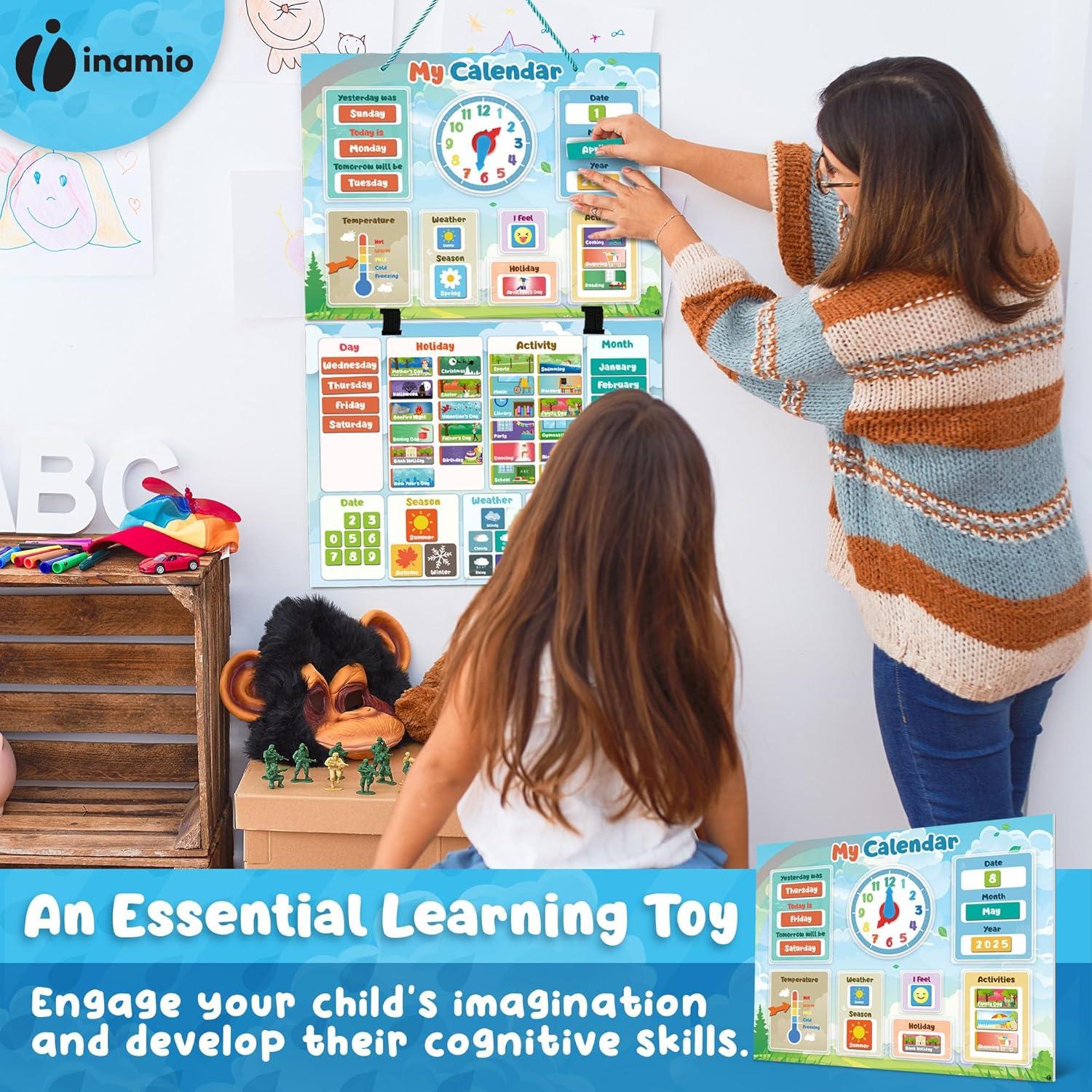 Calendario Magnético Educativo Inamio para Niños 3-7 Años