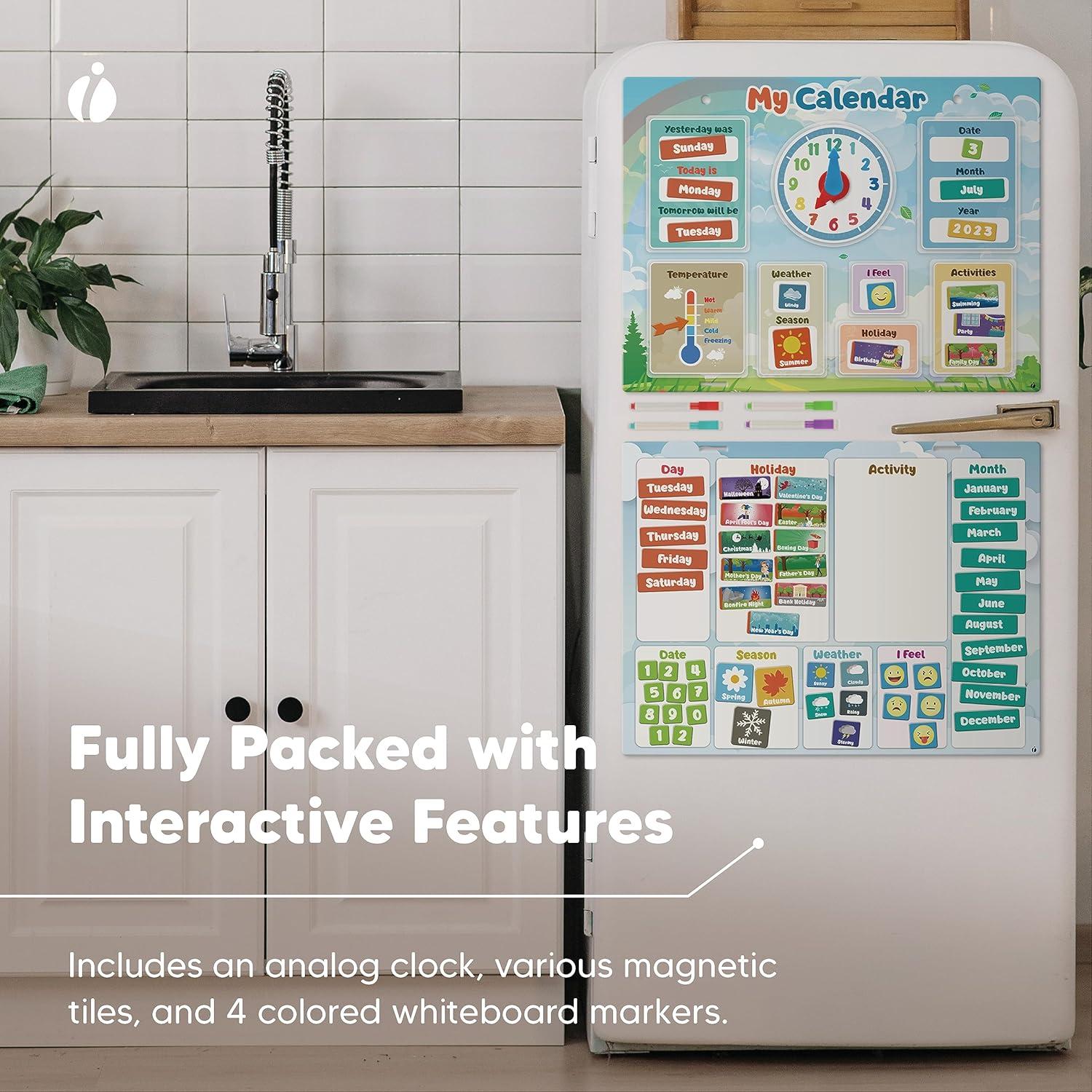 Calendario Magnético Educativo Inamio para Niños 3-7 Años