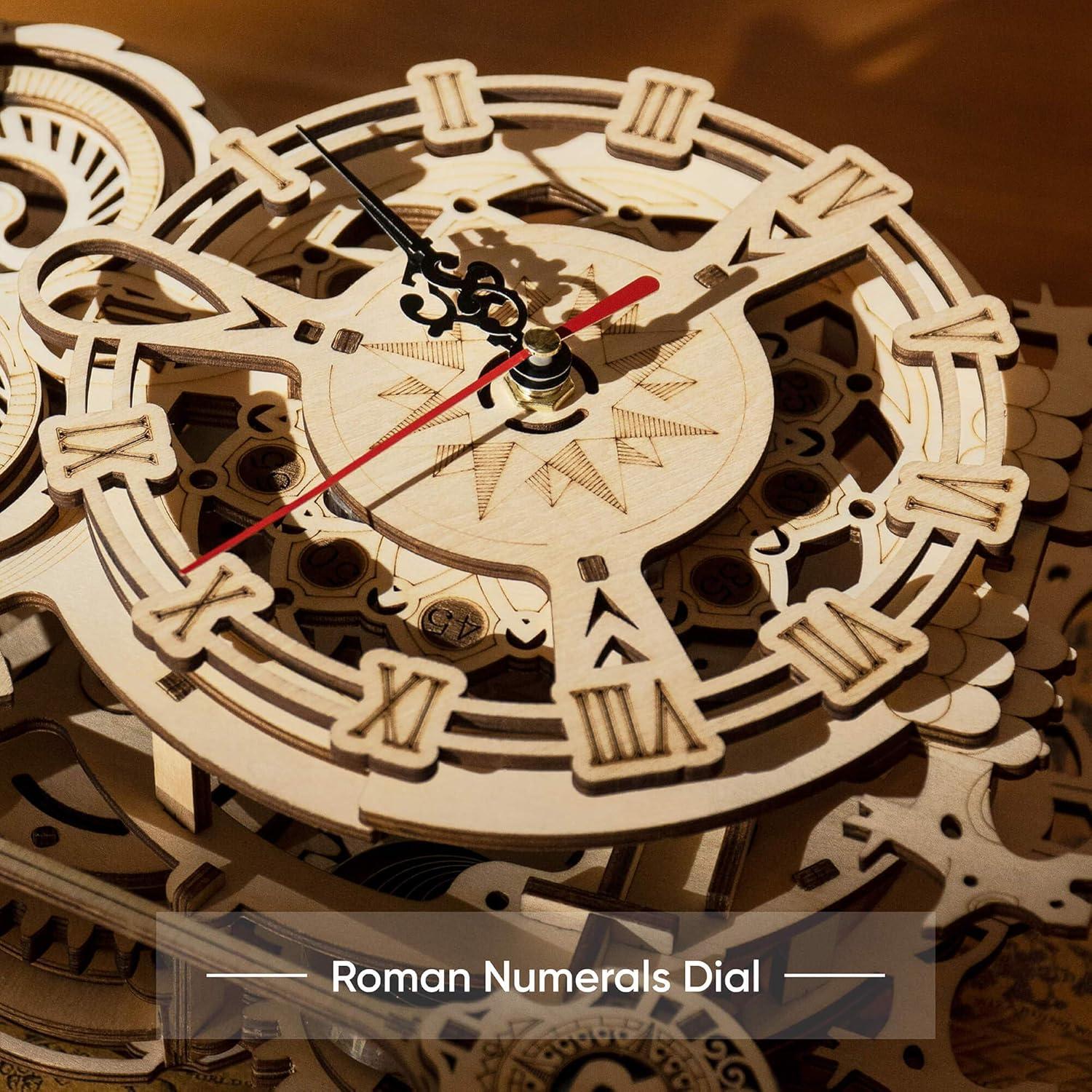 Rompecabezas 3D ROKR Reloj Búho de Madera DIY 160 Piezas
