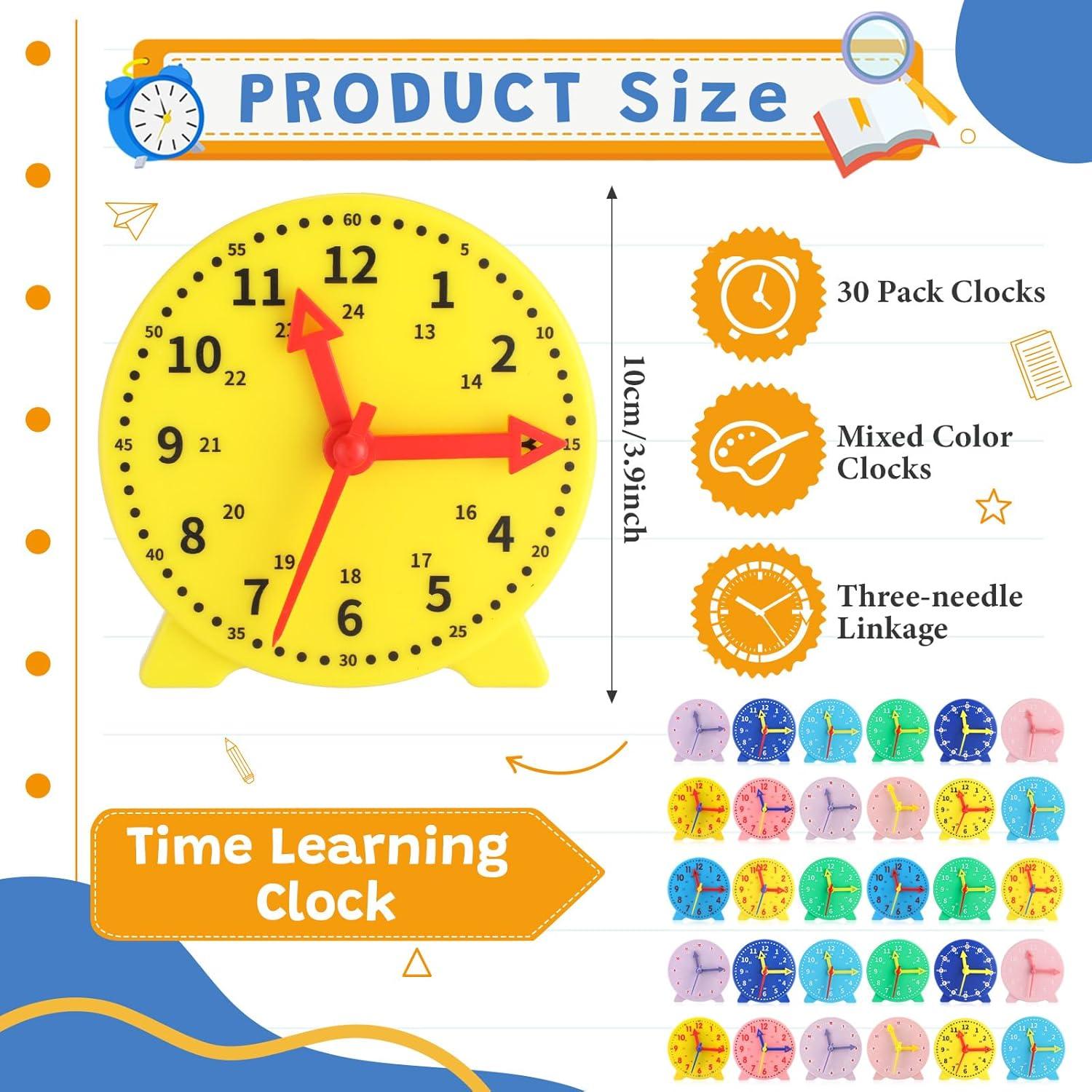 Kit de Reloj de Enseñanza Libima 30 Piezas 10 cm Colorido