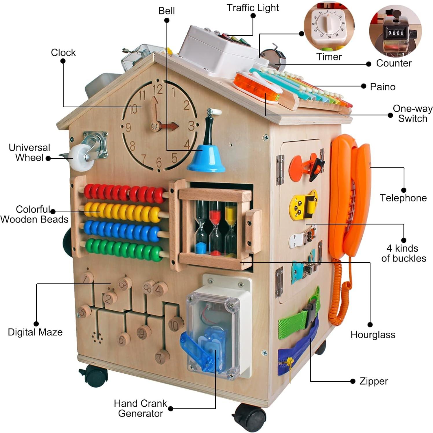 Casa Ocupada de Madera Montessori SHIERDU para Niños 9.05 kg