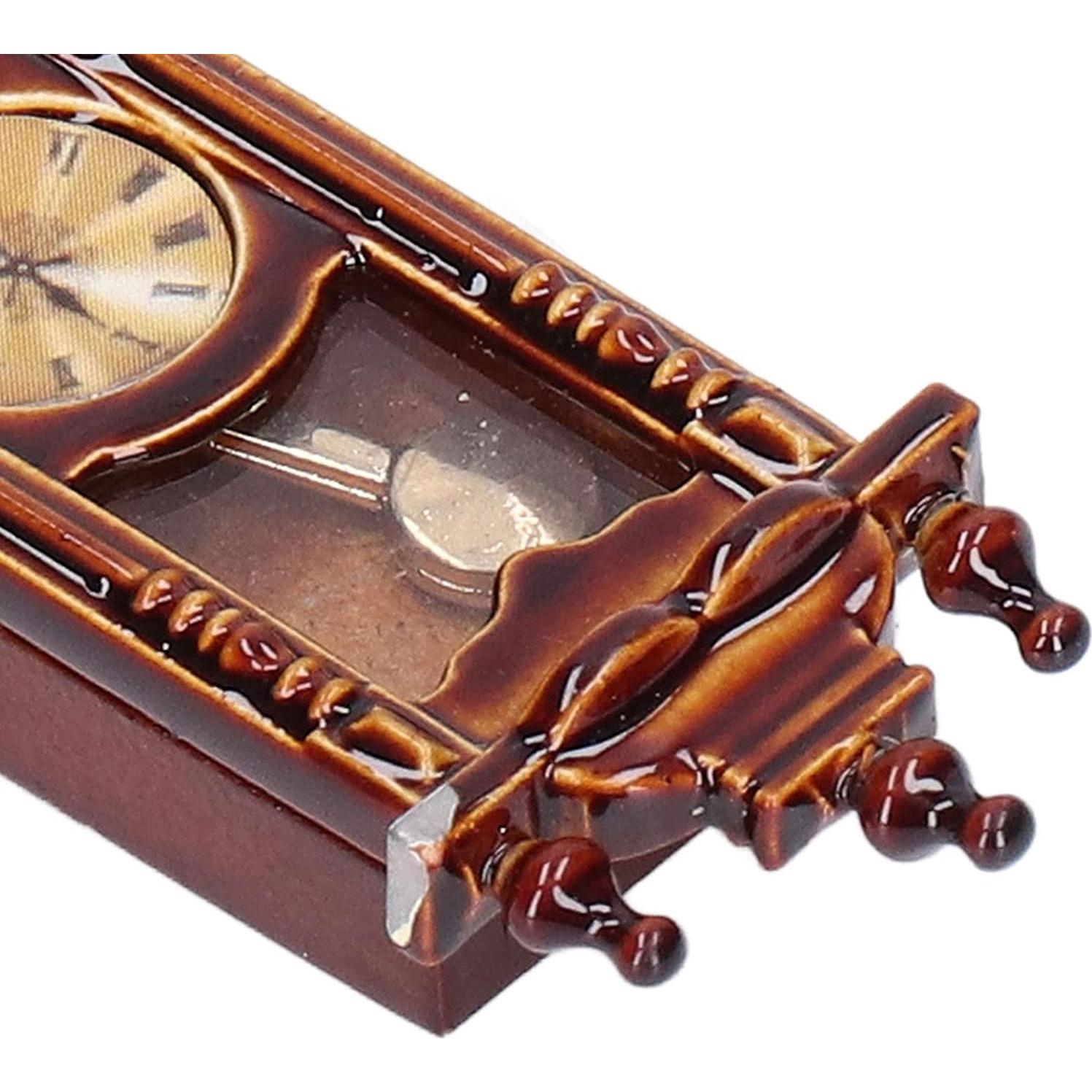 Reloj de Pared Miniatura Vintage Yoidesu 1:12 Madera