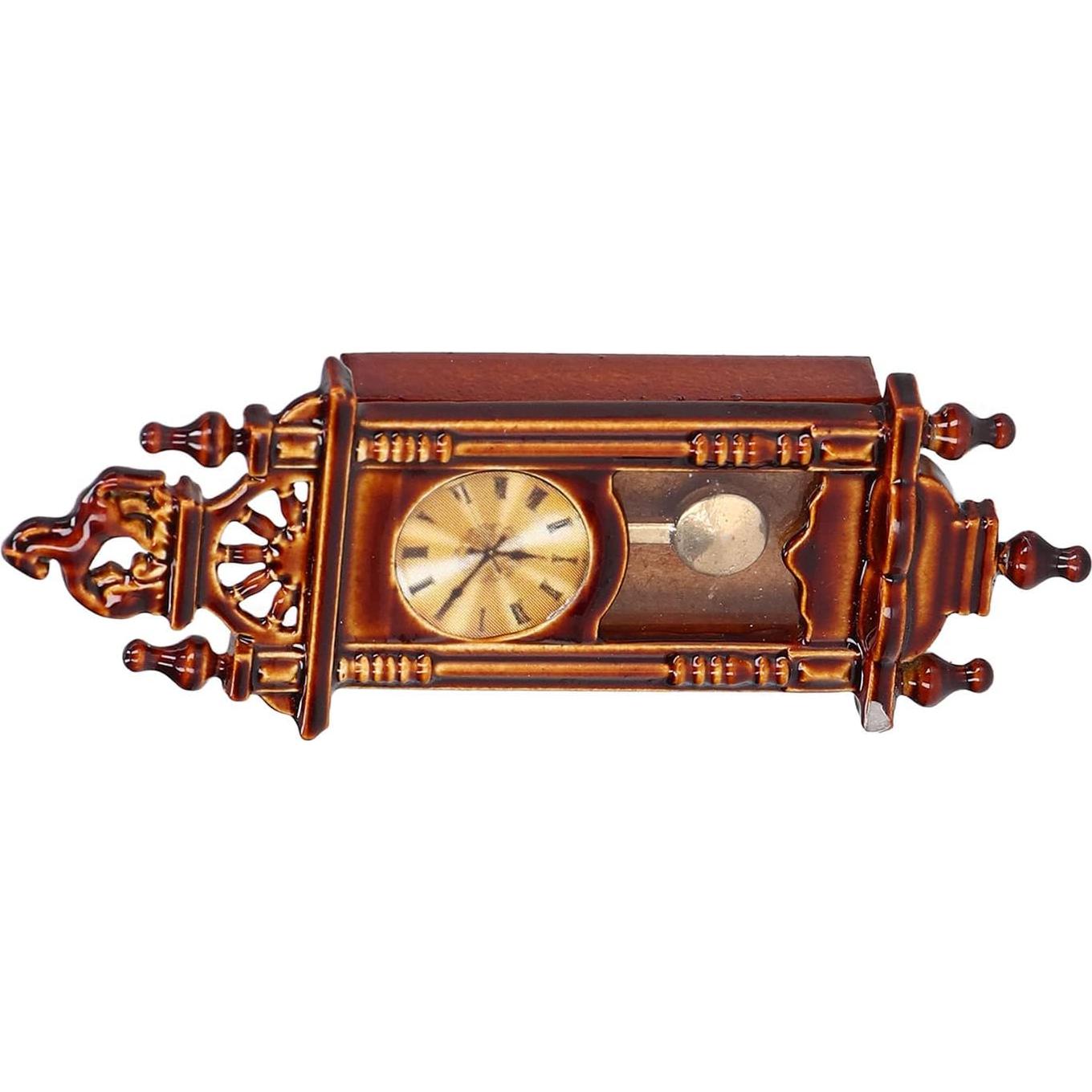 Reloj de Pared Miniatura Vintage Yoidesu 1:12 Madera