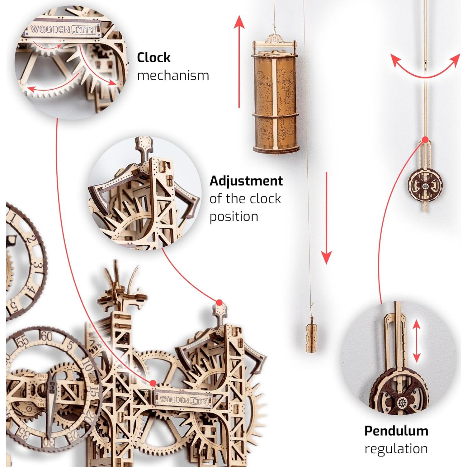 Reloj de Pared Steampunk de Madera - Kit 3D Mobimods