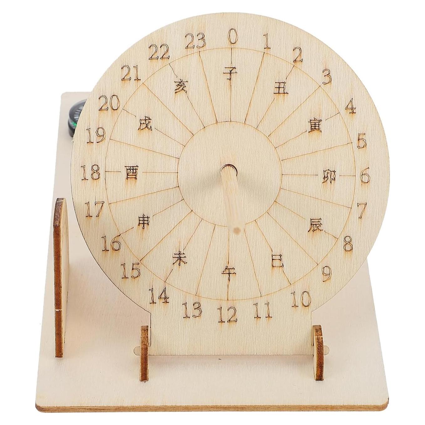 Reloj de Sol de Madera Baluue 16x10 cm Kit Educativo