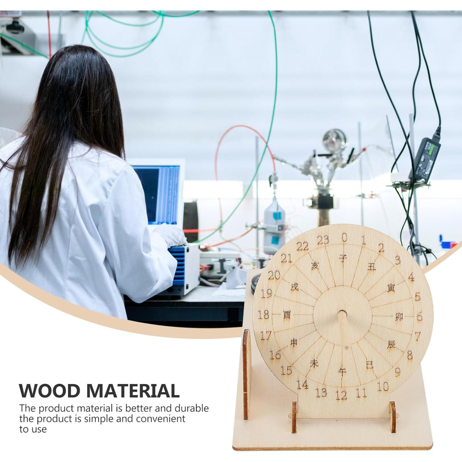 Reloj de Sol de Madera Baluue 16x10 cm Kit Educativo