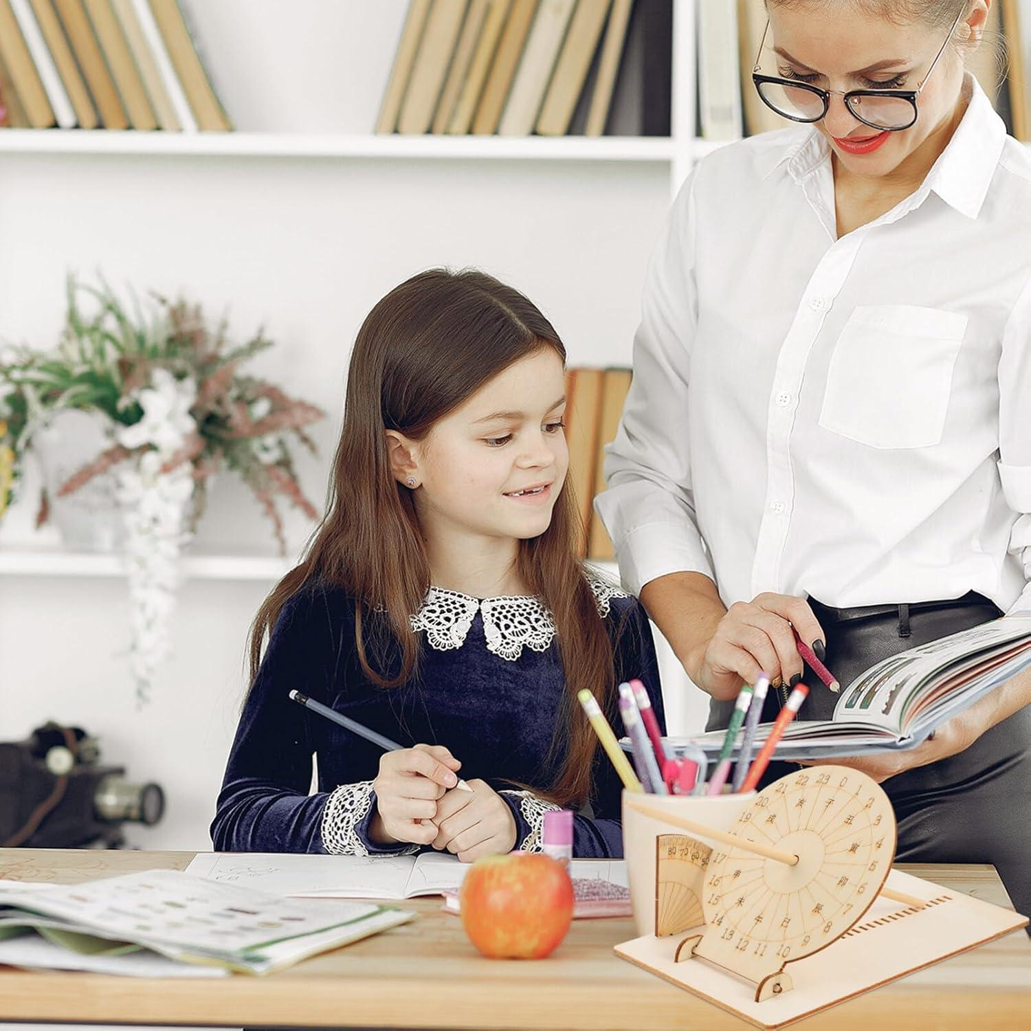 Reloj de Sol de Madera Baluue 16x10 cm Kit Educativo