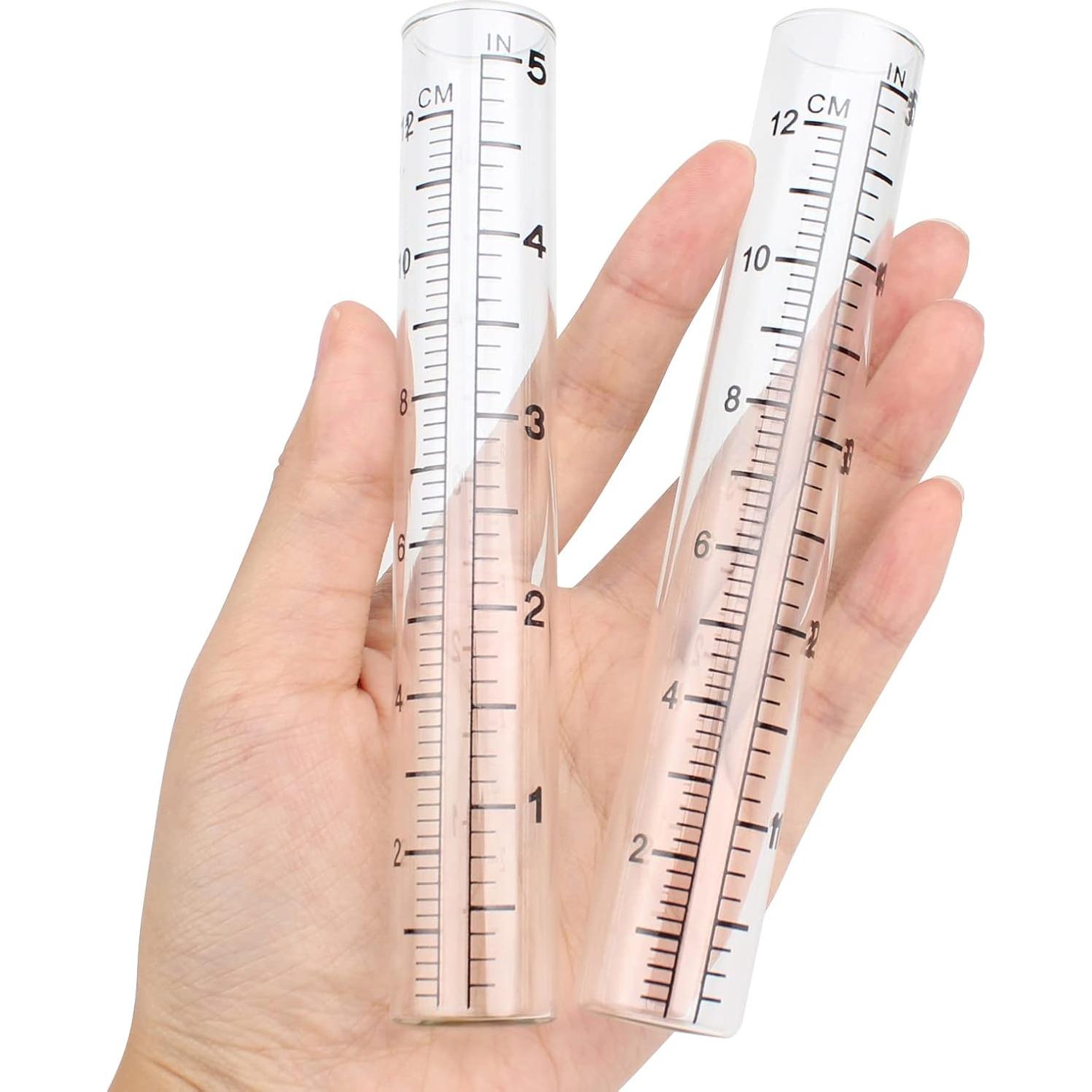 Medidor de Lluvia TBWHL de Vidrio 14 cm para Jardín