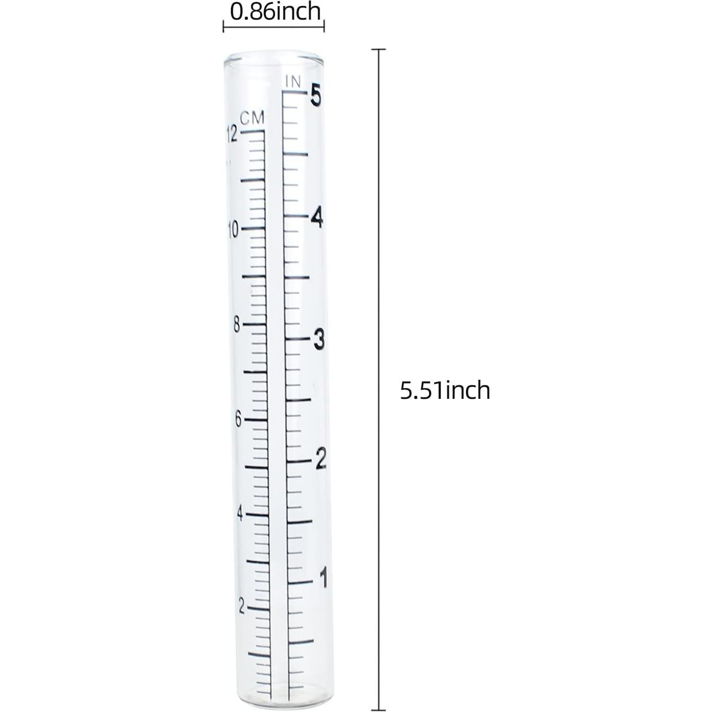 Medidor de Lluvia TBWHL de Vidrio 14 cm para Jardín
