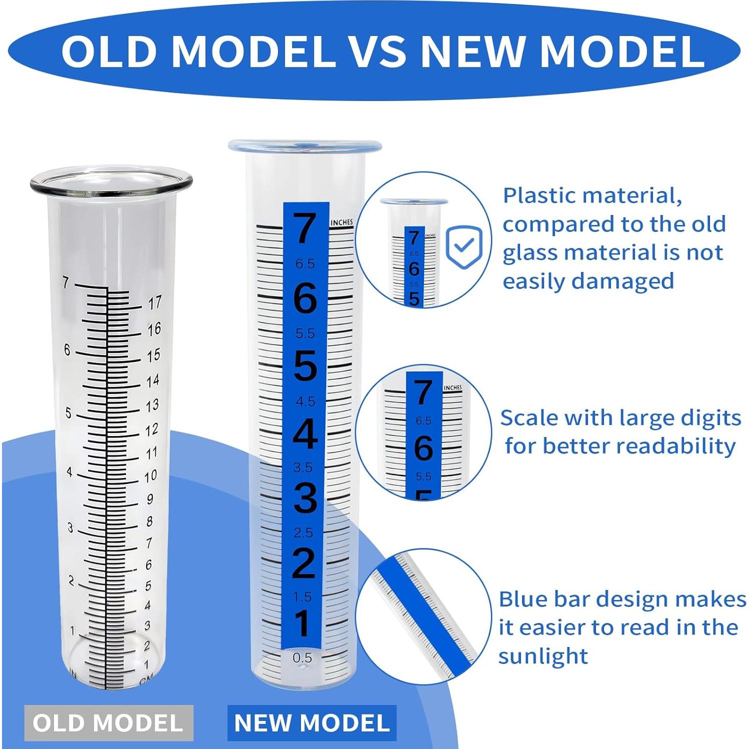 Tubo de Reemplazo Pluviómetro TBWHL 21 cm Plástico Resistente