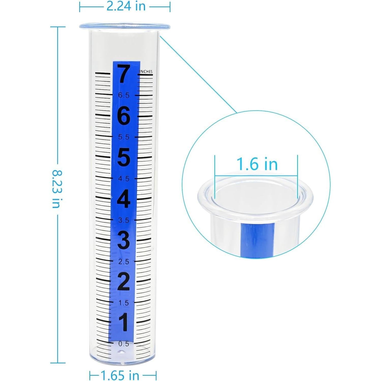 Cilindro de Pluviómetro de Reemplazo HZENGART 21cm 2pcs