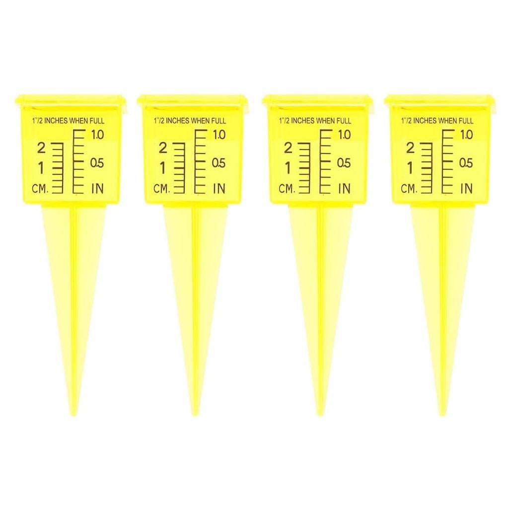 Pluviómetro DOITOOL 4Pack 13.4x4.7 cm para Jardín y Césped