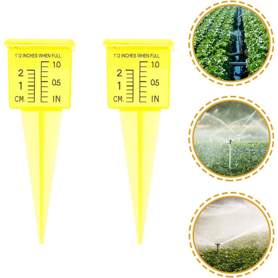 Pluviómetro DOITOOL 4Pack 13.4x4.7 cm para Jardín y Césped