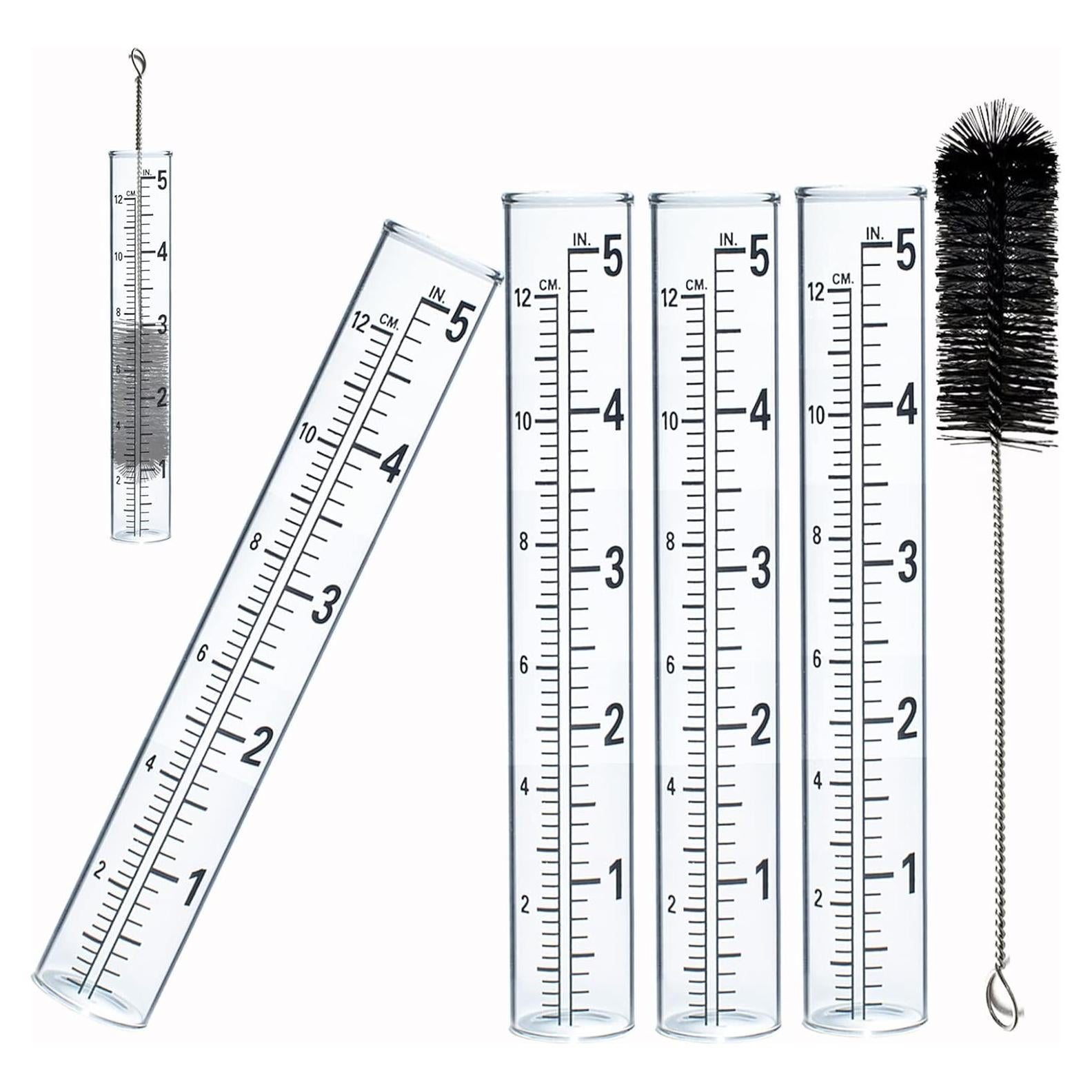 4 Tubos de Reemplazo para Medidor de Lluvia YZDTECH 12.7 cm