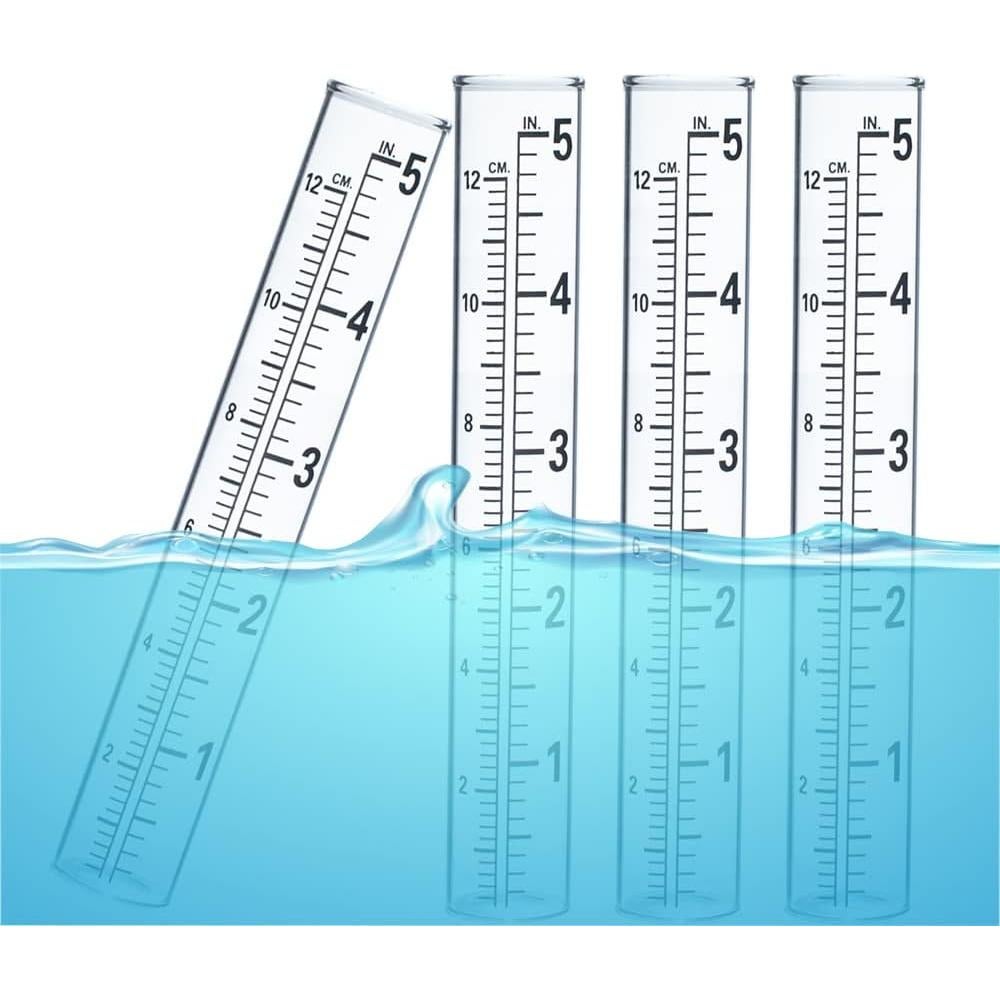 4 Tubos de Reemplazo para Medidor de Lluvia YZDTECH 12.7 cm