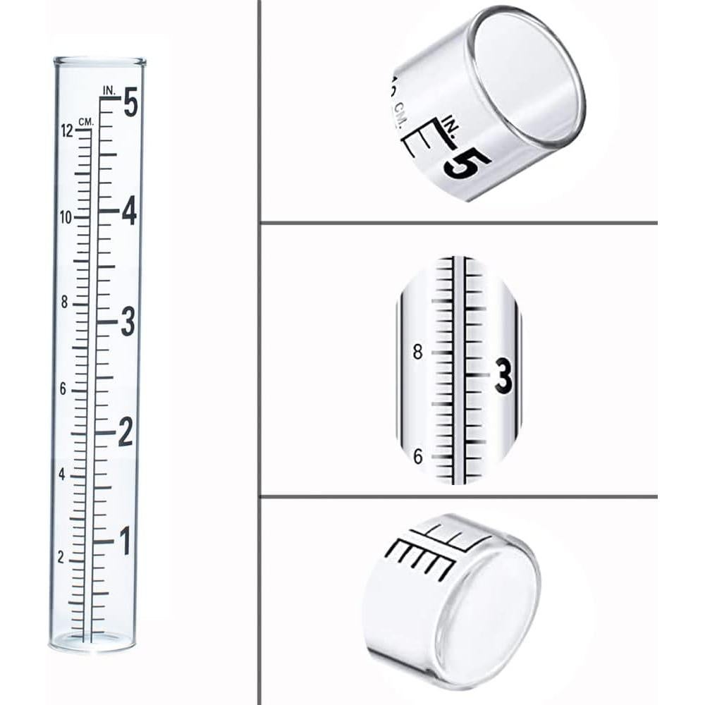 4 Tubos de Reemplazo para Medidor de Lluvia YZDTECH 12.7 cm