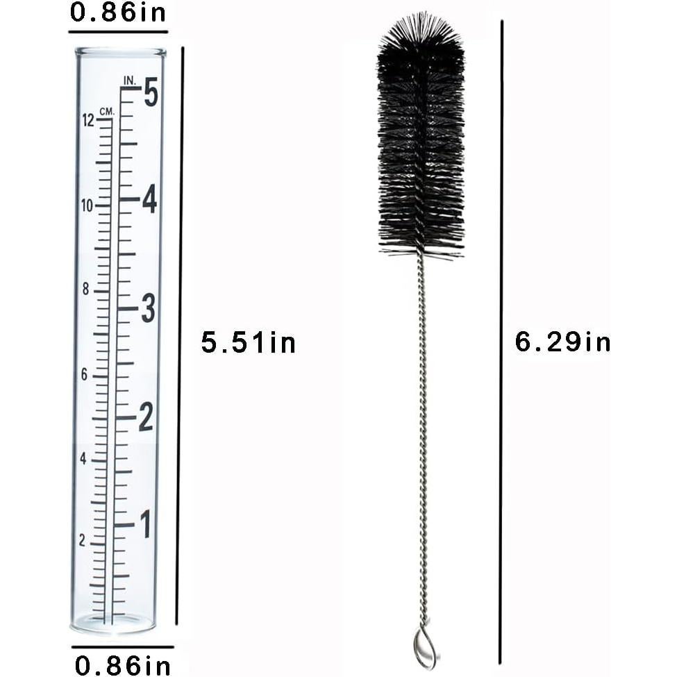 4 Tubos de Reemplazo para Medidor de Lluvia YZDTECH 12.7 cm