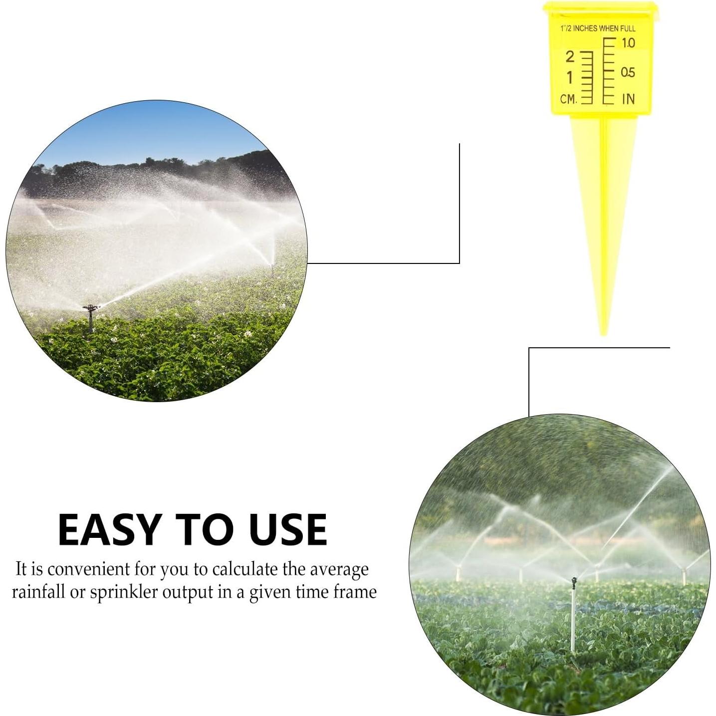 Medidor de Lluvia KONTONTY 2pcs Preciso para Jardín 13.4cm