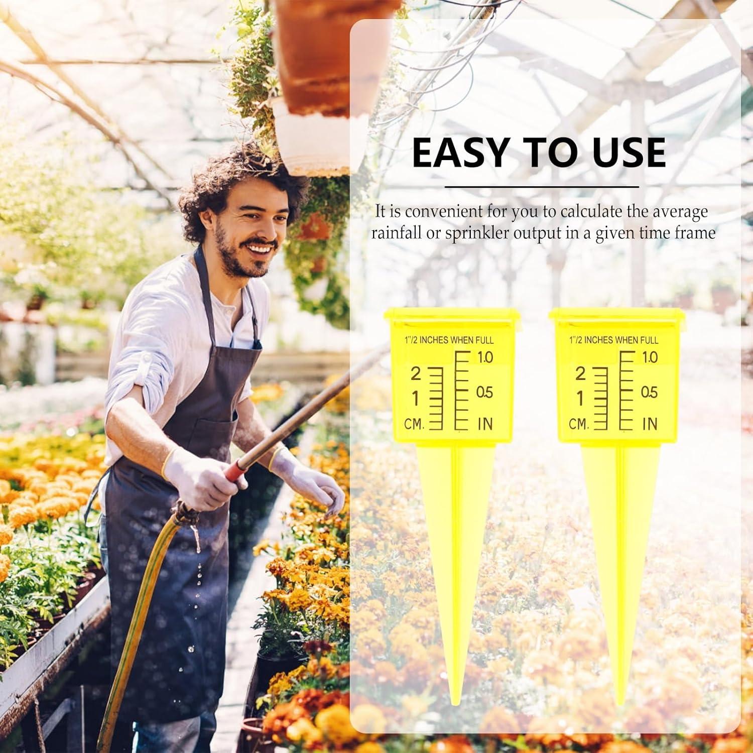 Medidor de Lluvia KONTONTY 2pcs Preciso para Jardín 13.4cm