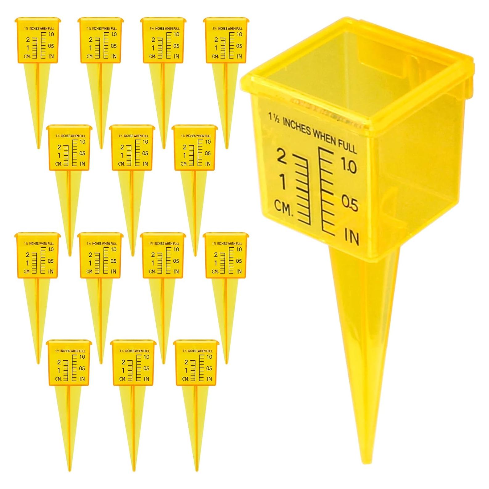 Pluviómetro Amarillo Pletpet 20 Piezas 13.5x4.5 cm Jardín