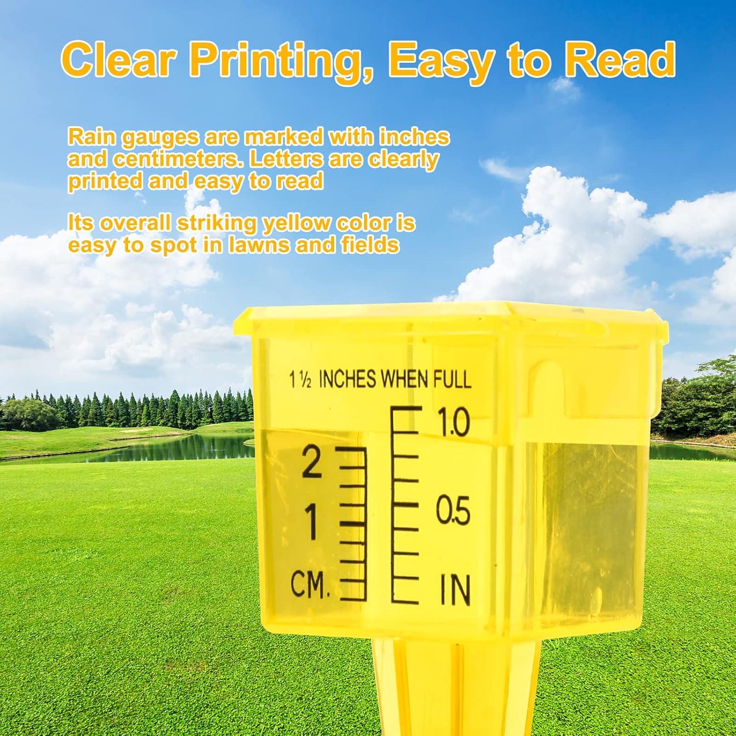 Pluviómetro Amarillo Pletpet 20 Piezas 13.5x4.5 cm Jardín