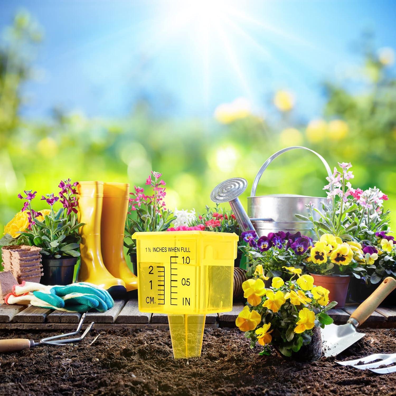 Pluviómetro Amarillo Pletpet 20 Piezas 13.5x4.5 cm Jardín