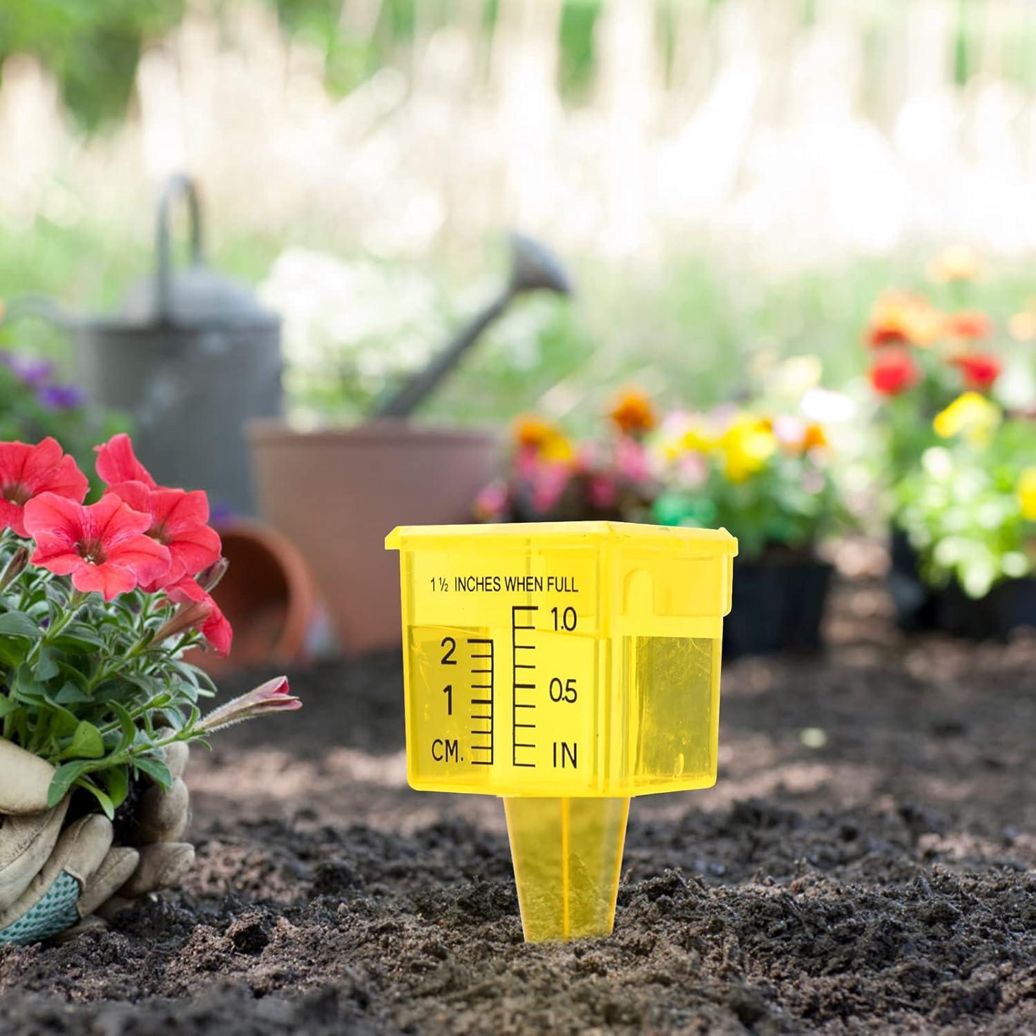 Pluviómetro Amarillo Pletpet 20 Piezas 13.5x4.5 cm Jardín