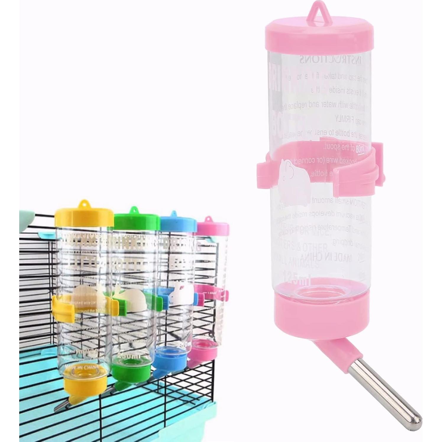 Botella de Agua para Hamsters Pssopp 125ml Sin Goteo