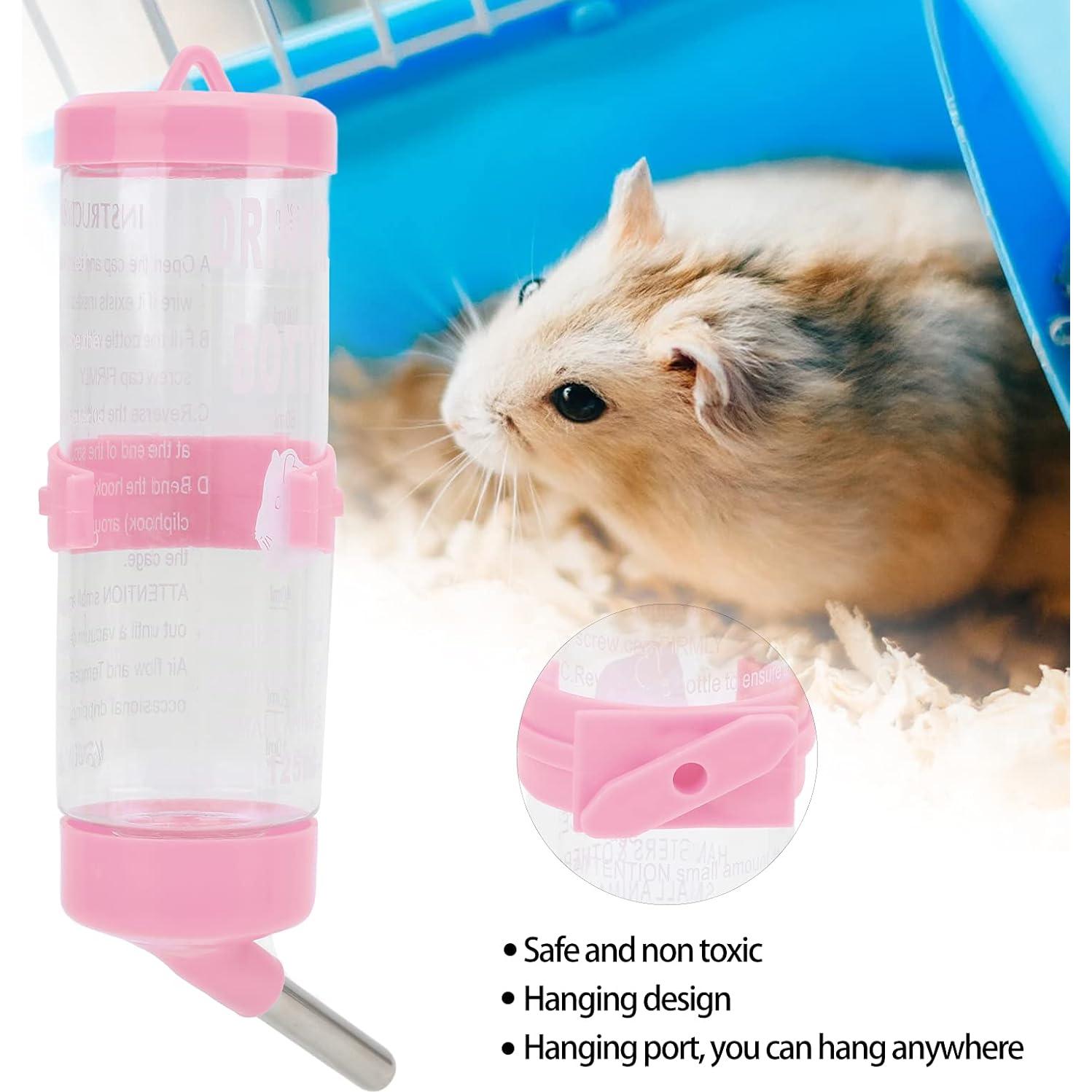 Botella de Agua para Hamsters Pssopp 125ml Sin Goteo