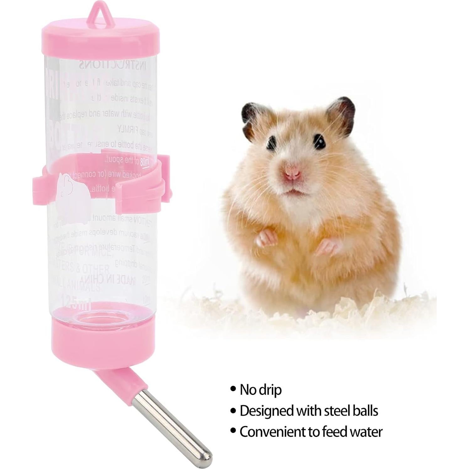 Botella de Agua Automática HEEPDD 125ml para Hámsteres y Pequeños Animales