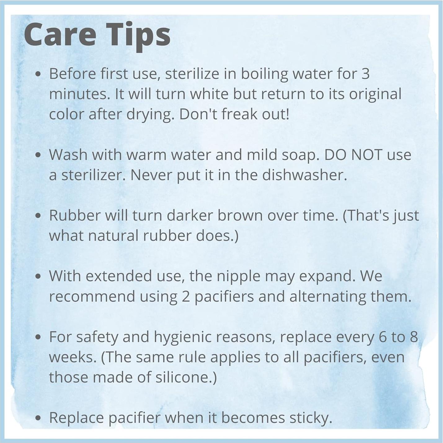 Chupete Simétrico de Goma Natural - Libre de BPA - Hecho a Mano en Italia