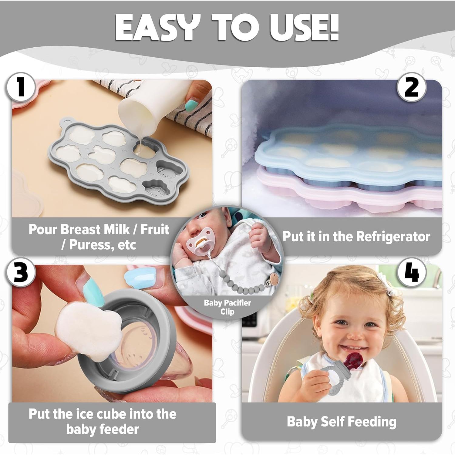 Moldes de Popsicle de Silicona O'doe para Bebés - 18 Porciones