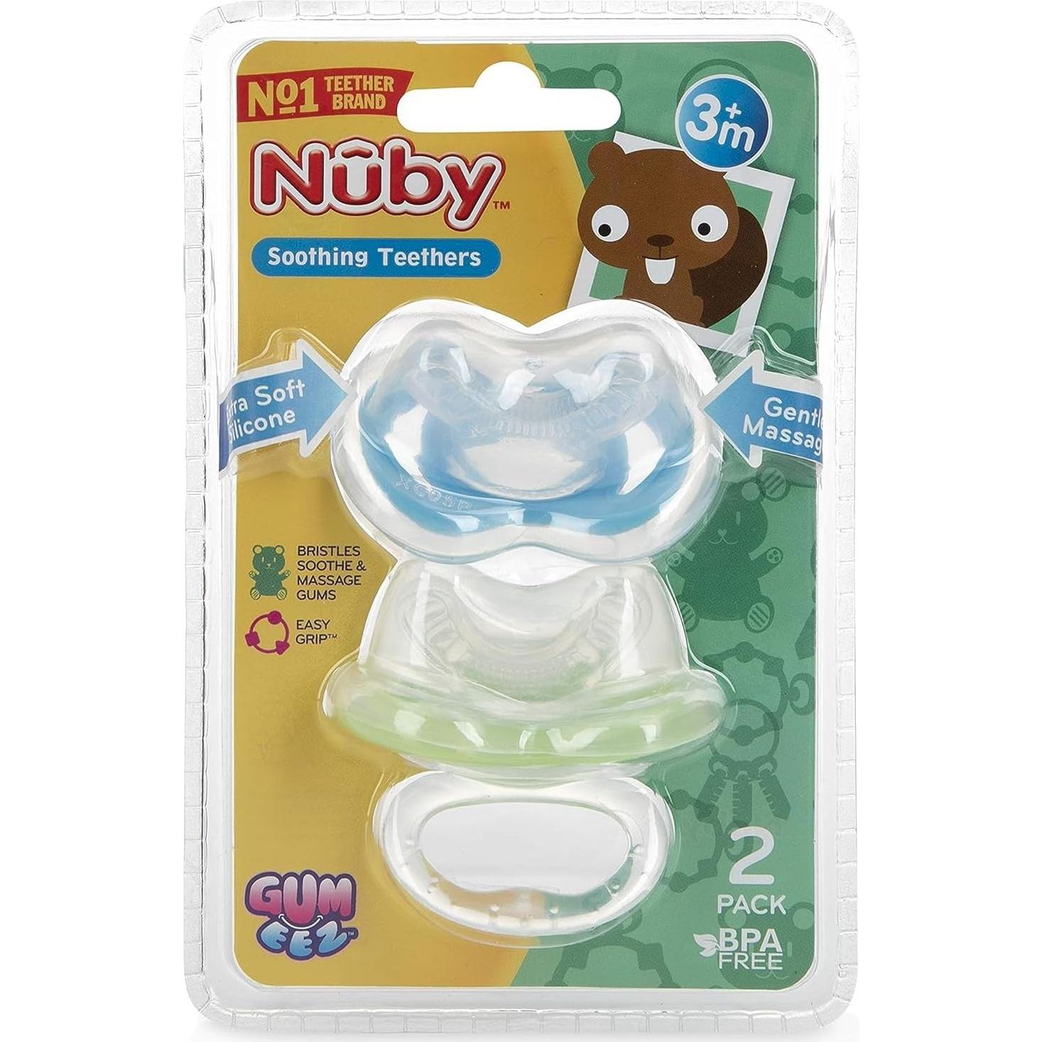 Mordedores Chupetes Nuby Gum-EEZ 2-Pack Silicona Médica