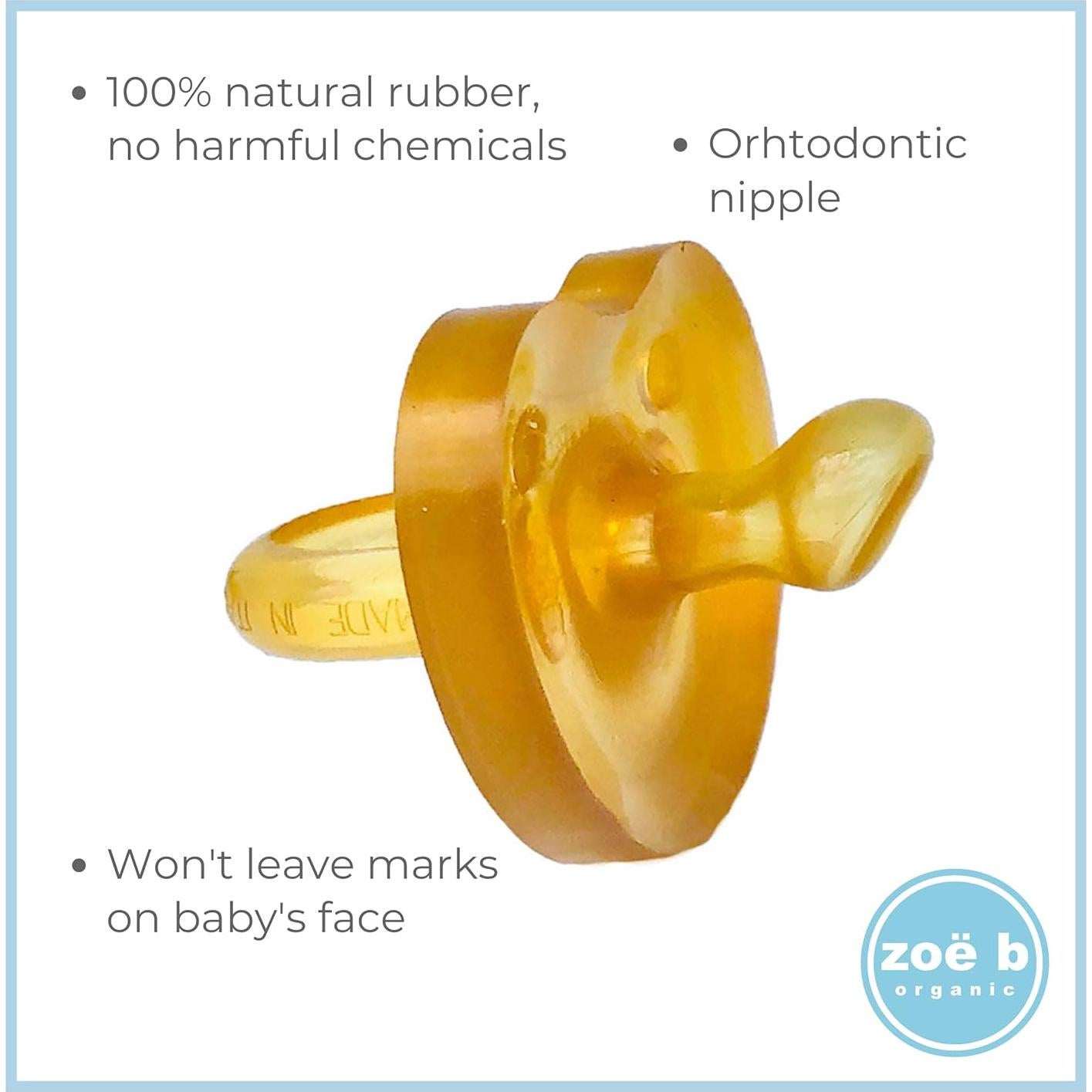 Chupete de Goma Natural Ortodóntico Corazón 0-6 meses