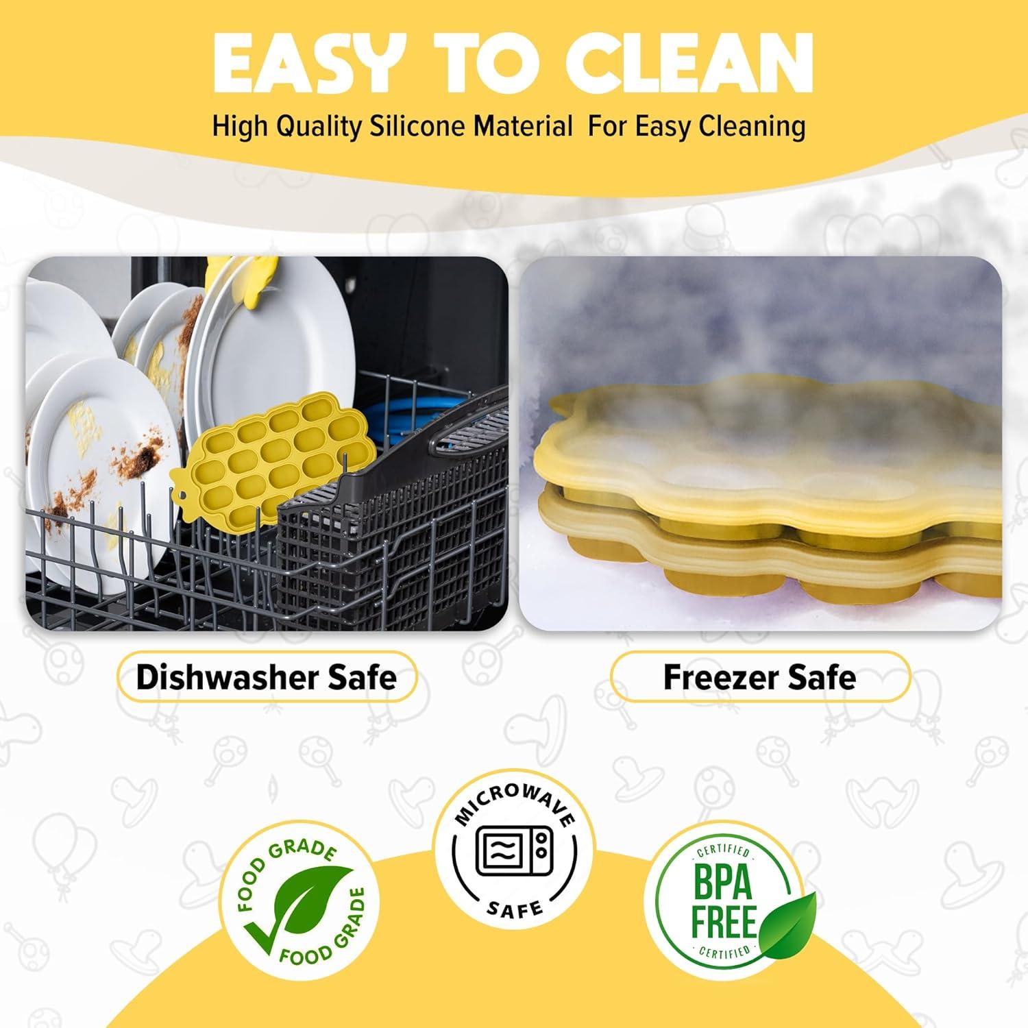 Moldes de Popsicle de Silicona O'doe para Bebés + 2 Alimentadores