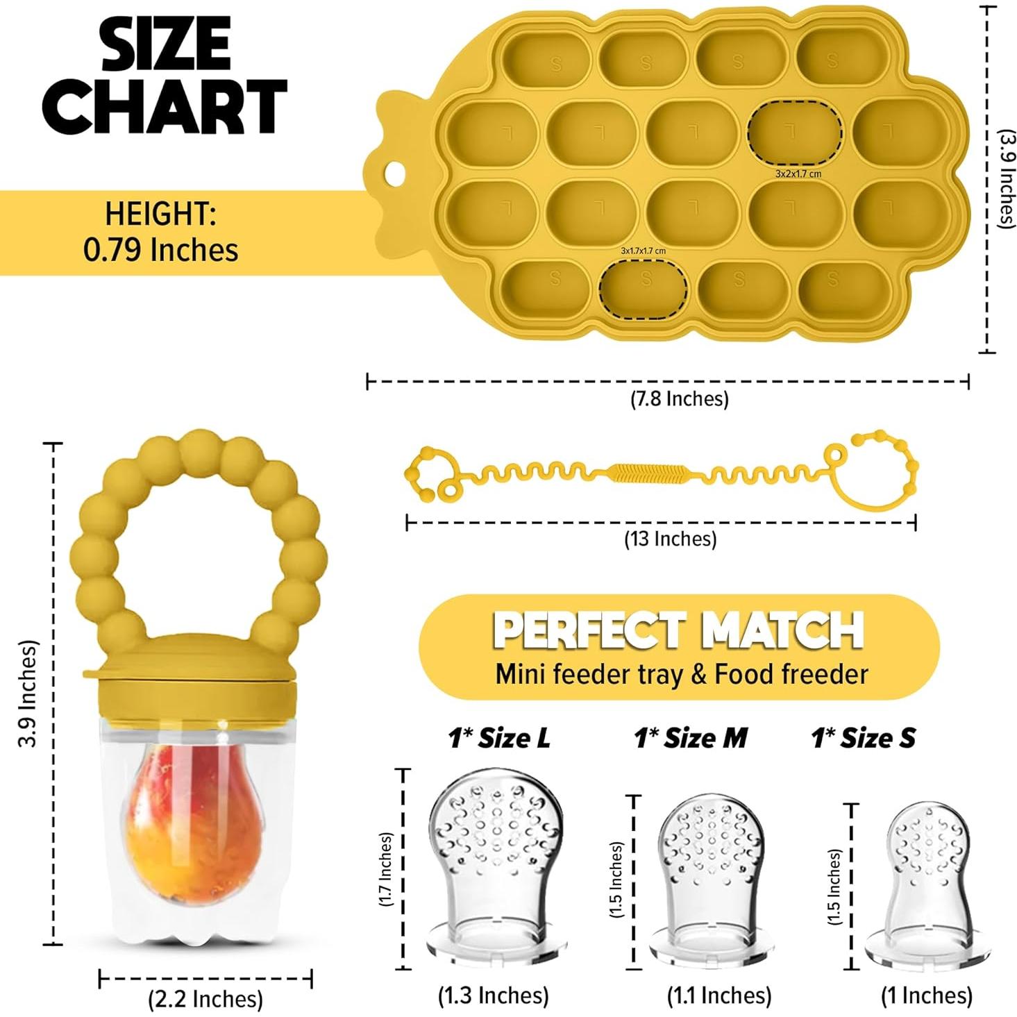 Moldes de Popsicle de Silicona O'doe para Bebés + 2 Alimentadores