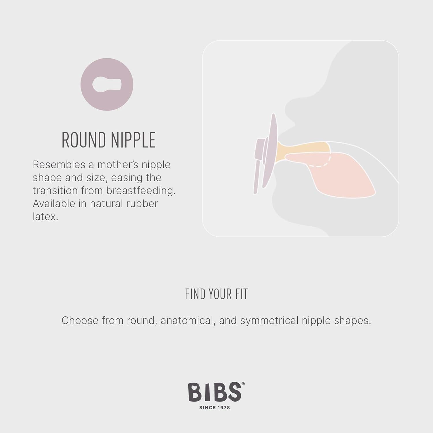 Chupete BIBS Colour Studio 2-Pack Láttex Natural 0-6 Meses