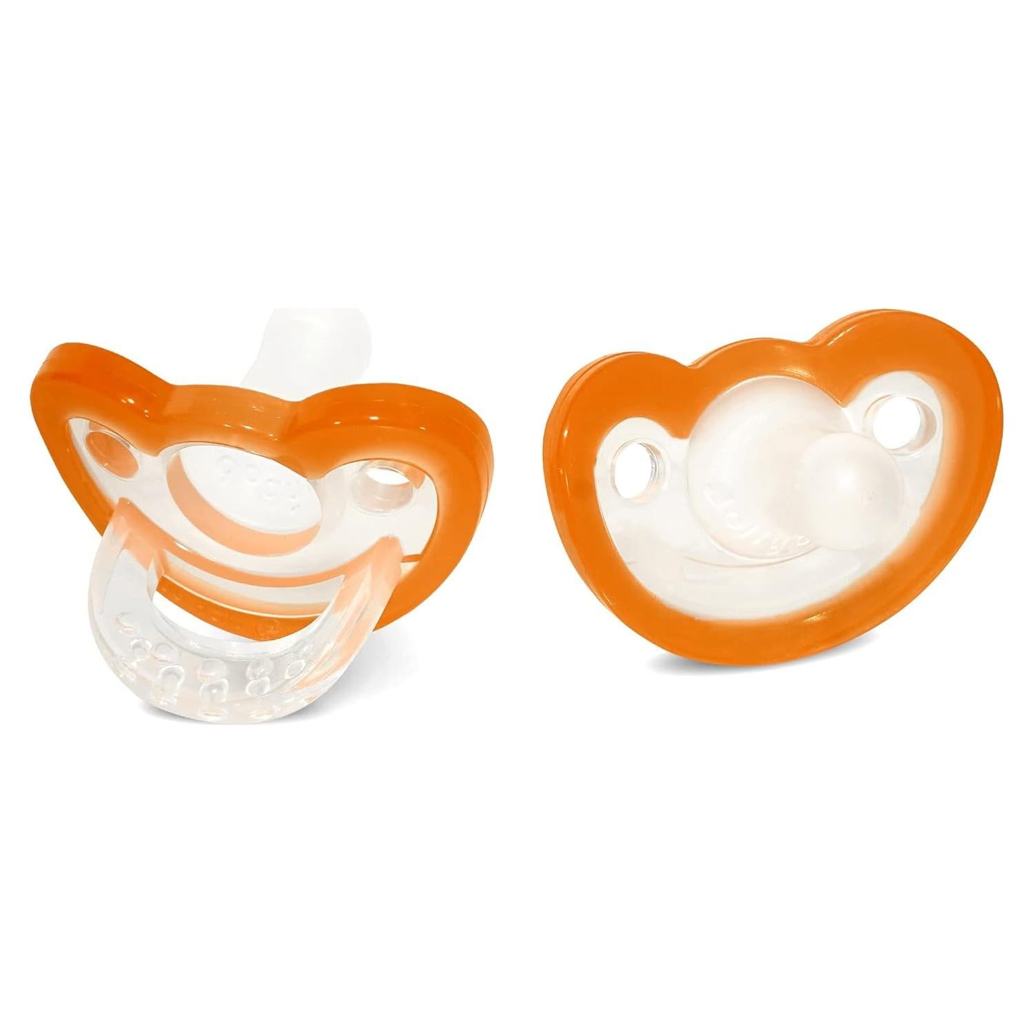 Chupete ortodóntico RaZbaby JollyPop 2 unidades Naranja