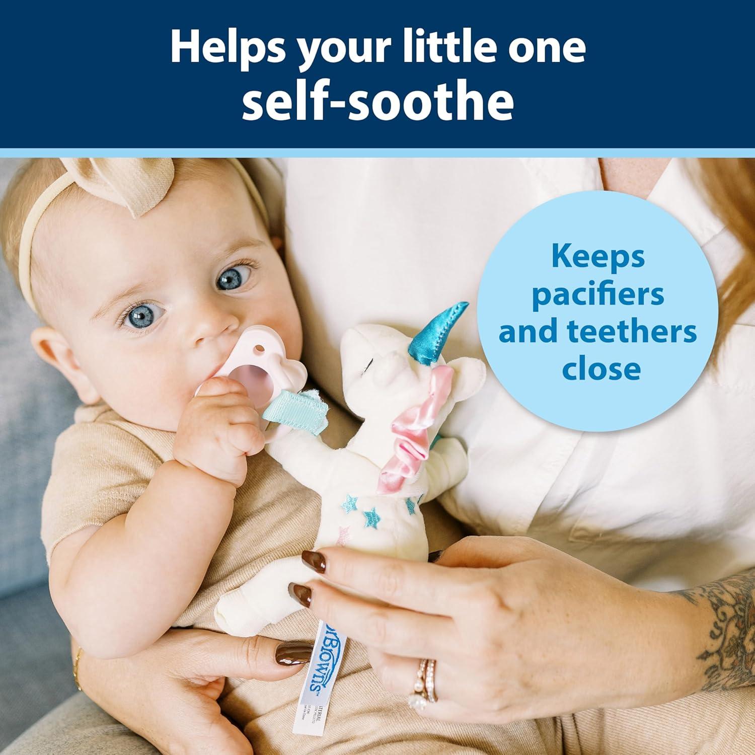 Portachupetes y Mordedores Dr. Brown Unicornio 0-6m Silicona