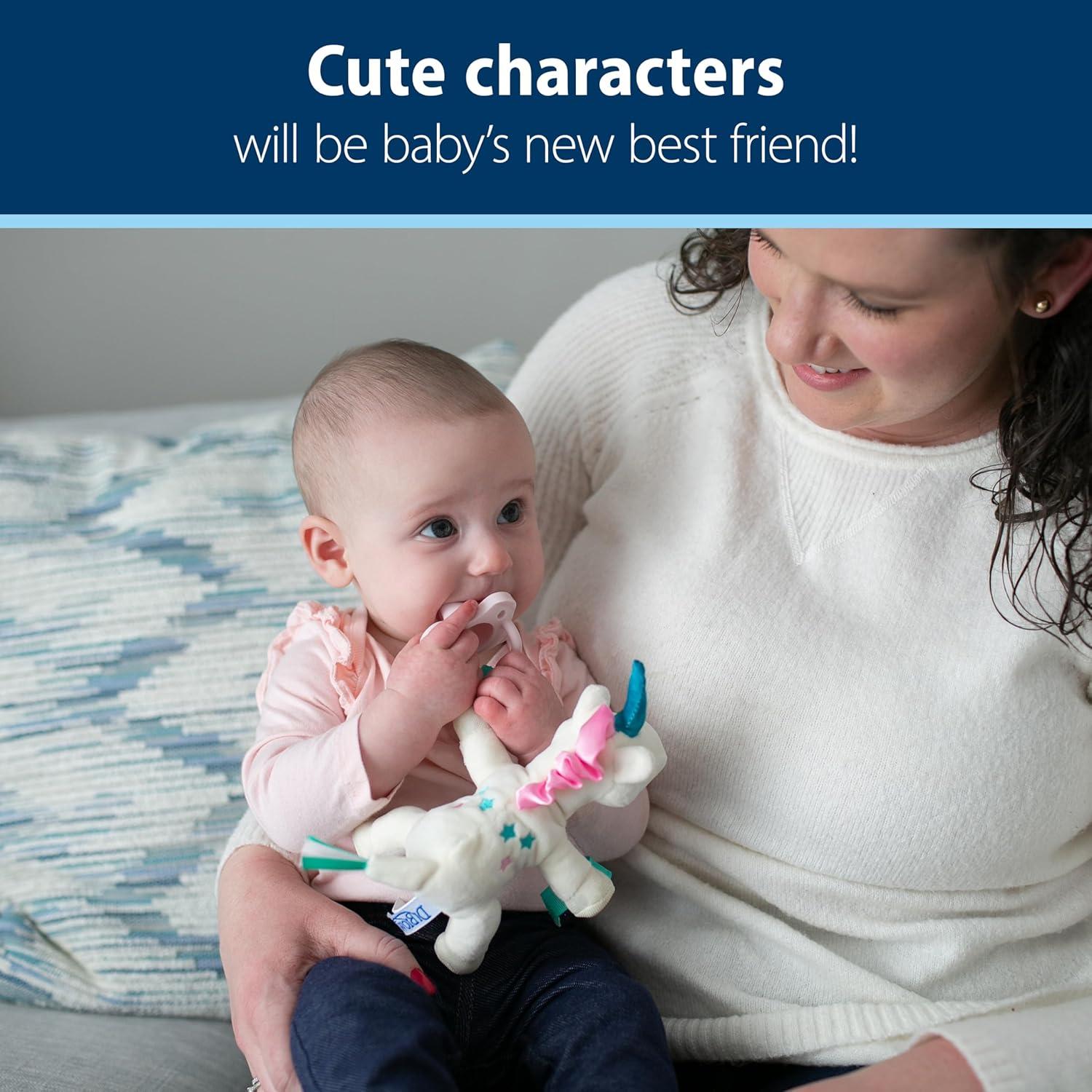 Portachupetes y Mordedores Dr. Brown Unicornio 0-6m Silicona