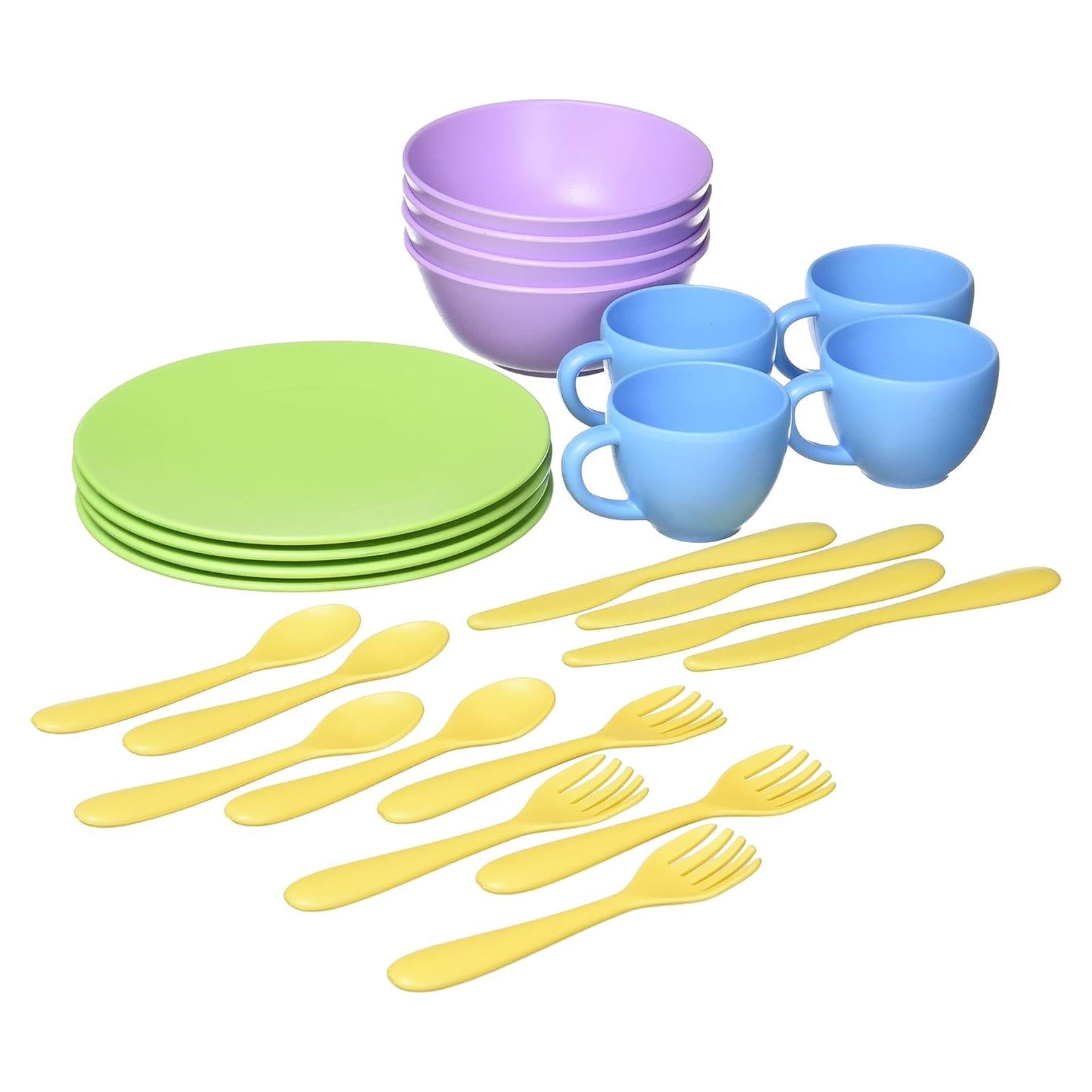 Juego de Platos Green Toys - 4 Piezas - Hecho en EE. UU.