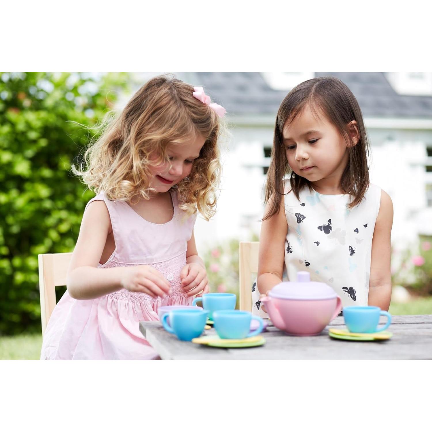 Juego de té Green Toys Rosa 17 Piezas Sin BPA para Niñas