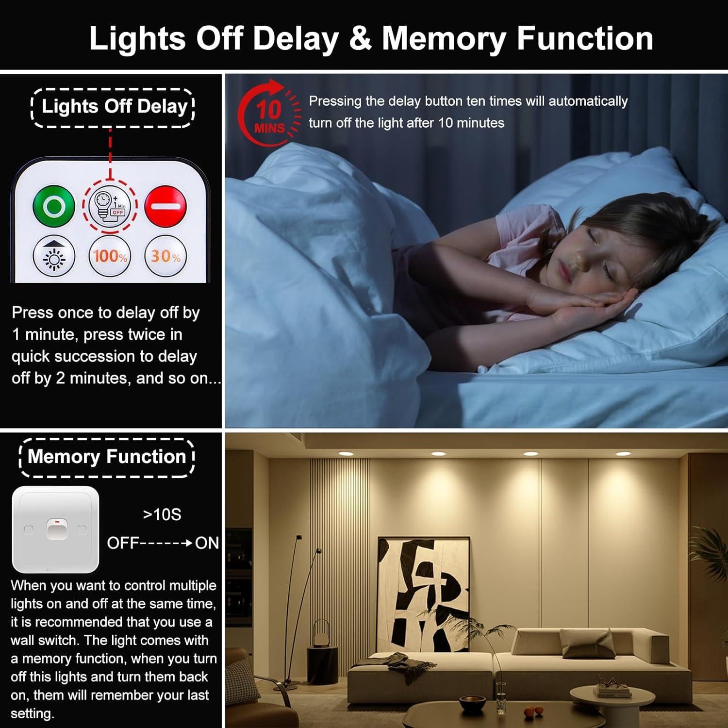 Downlight LED Empotrado 4" Taptoron RGBCW 12W 1080LM 6 Pzas