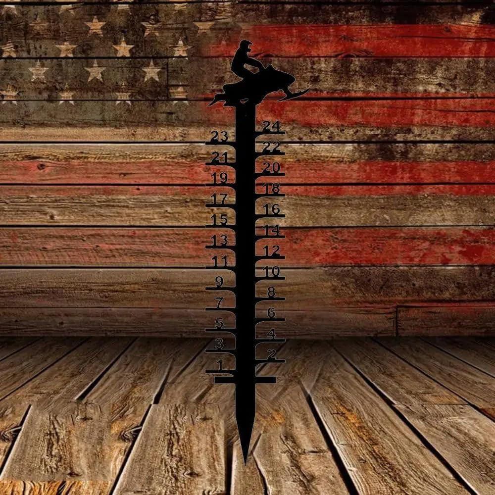 Medidor de Nieve de Metal Littlefall 40x12cm Decoración Jardín