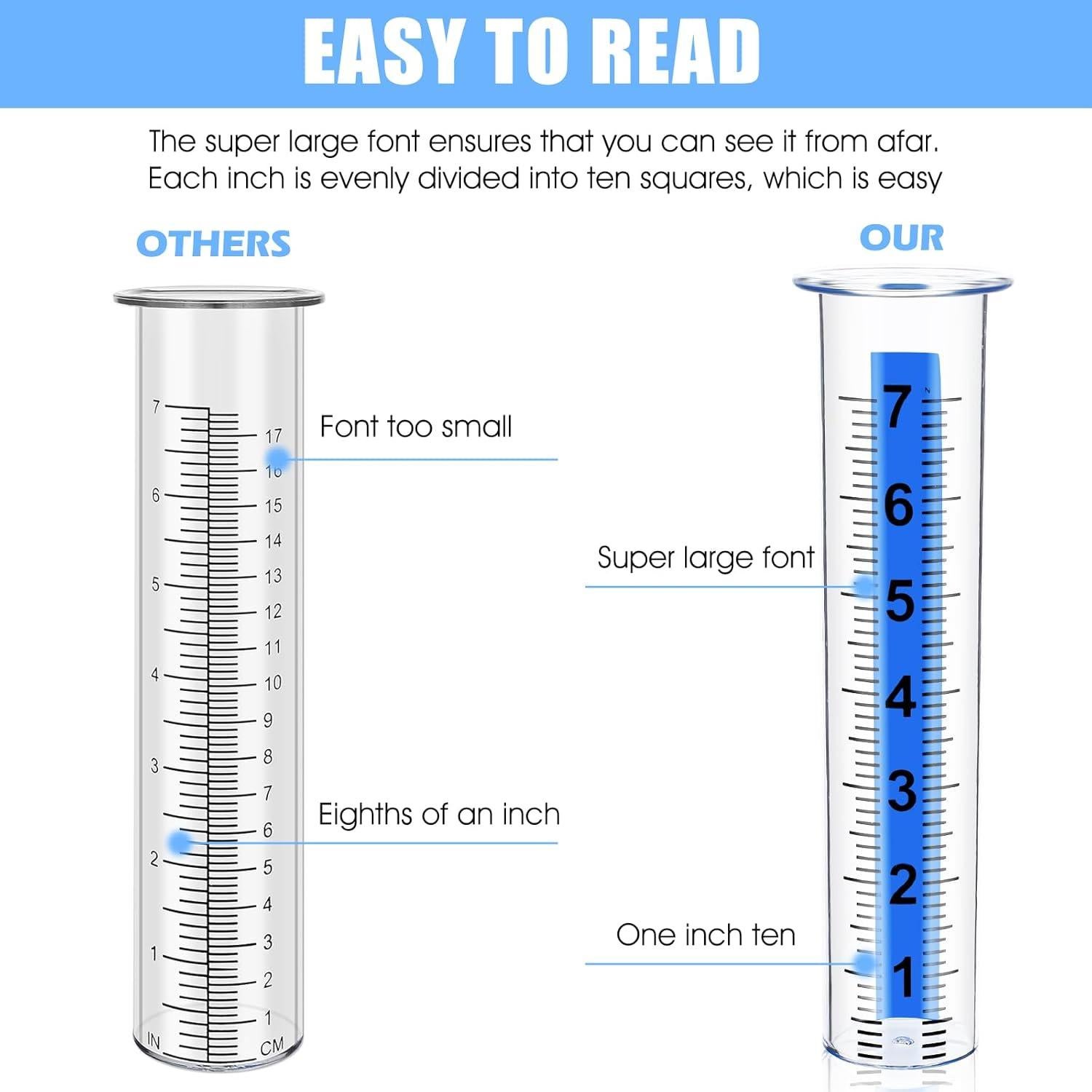 Juego de Reemplazo Medidor de Lluvia YBEATY con Cepillo