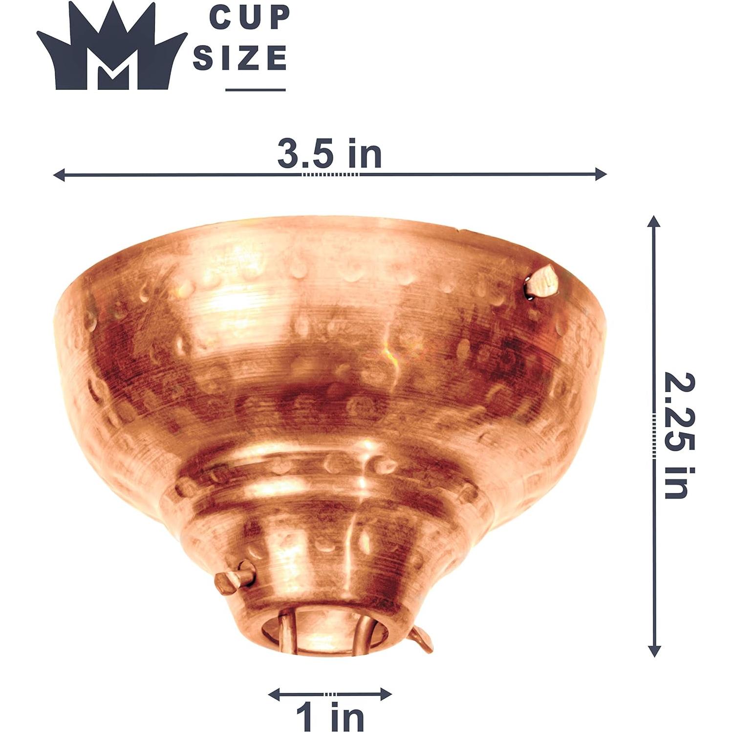 Cadena de Lluvia Monarch de Cobre Puro 2.6m con Tazas Martilladas